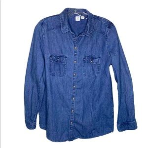 BP Denim Button Down Shirt w/Pockets S